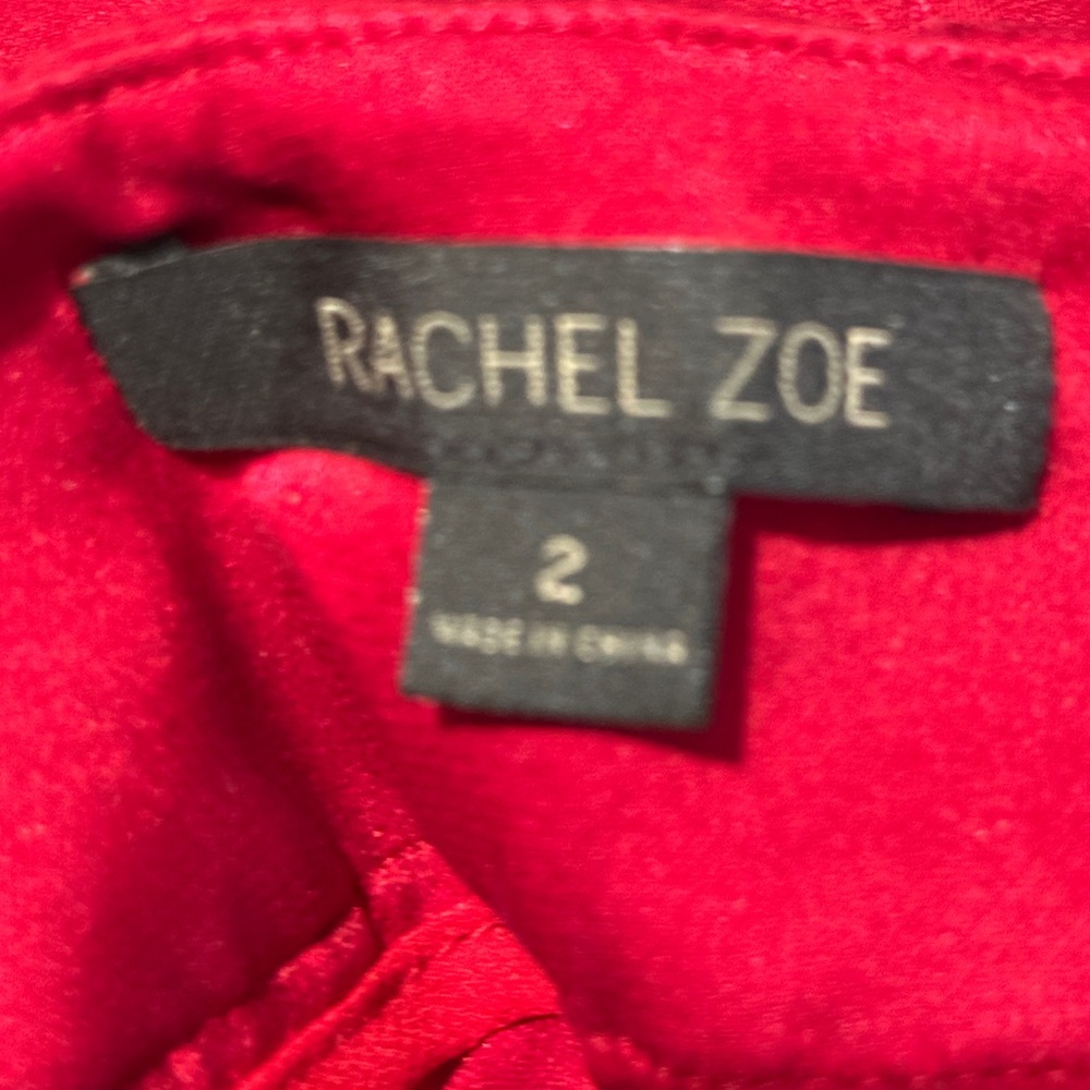 Rachel Zoe Vibrant Red Straight Leg Pants - Picture 10 of 13